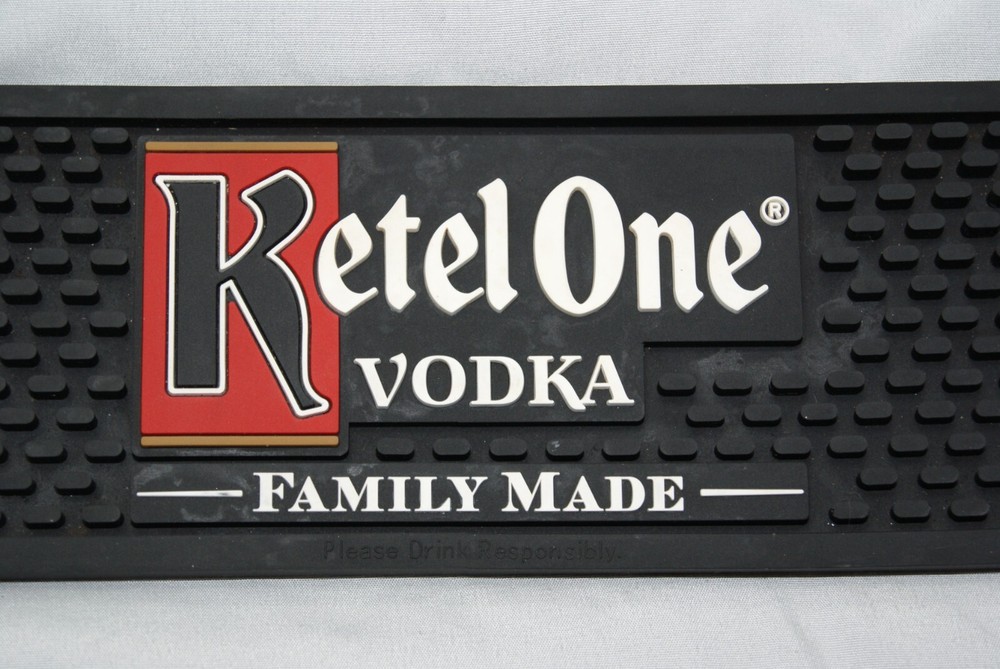 ketel one vodka bar mat runner black