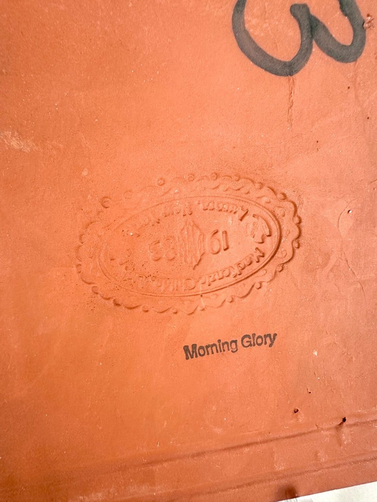 Mackenzie Childs "Morning Glory" 6 x 6" Plain Blue Tile