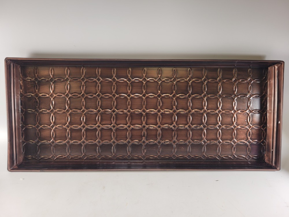 Garnet Hill Double Circles Copper Boot Tray Large 34.5"x14"x2.5"