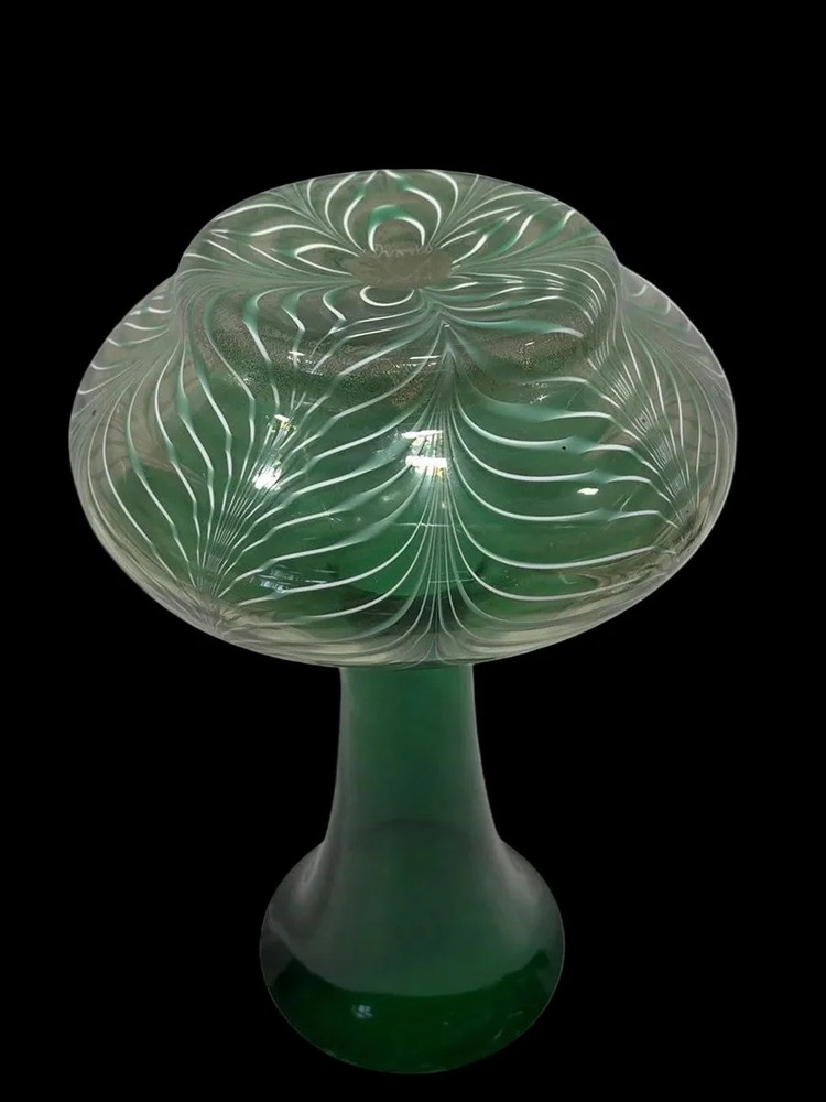 Massive Durand Pulled Feather Art Glass Vase