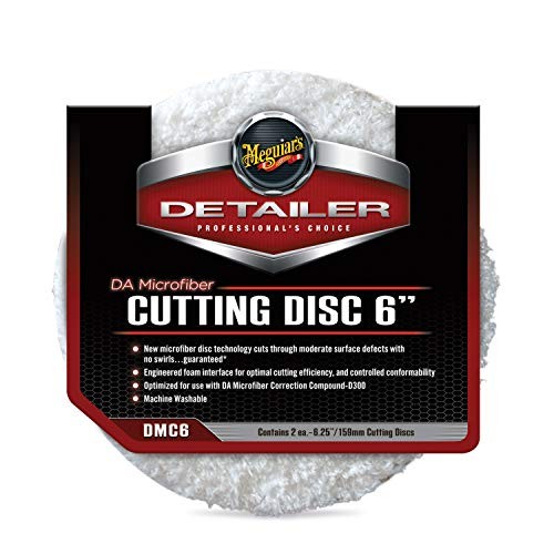 Meguiars Meguiar s Dmc6 Da 6 Microfiber Cutting Disc 2 Pack White