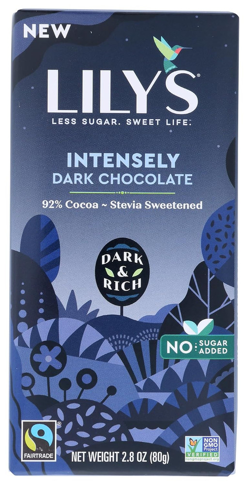 Stevia Sweetened Dark Chocolate, 2.8 OZ