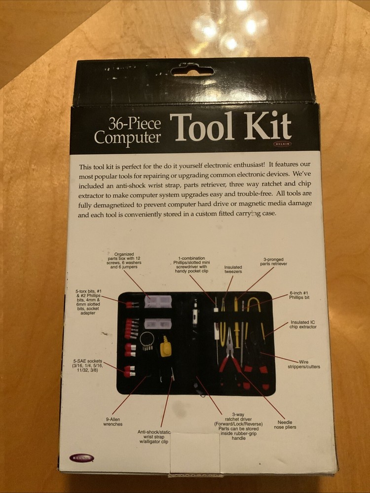 Belkin 36- Piece Computer Tool Kit New