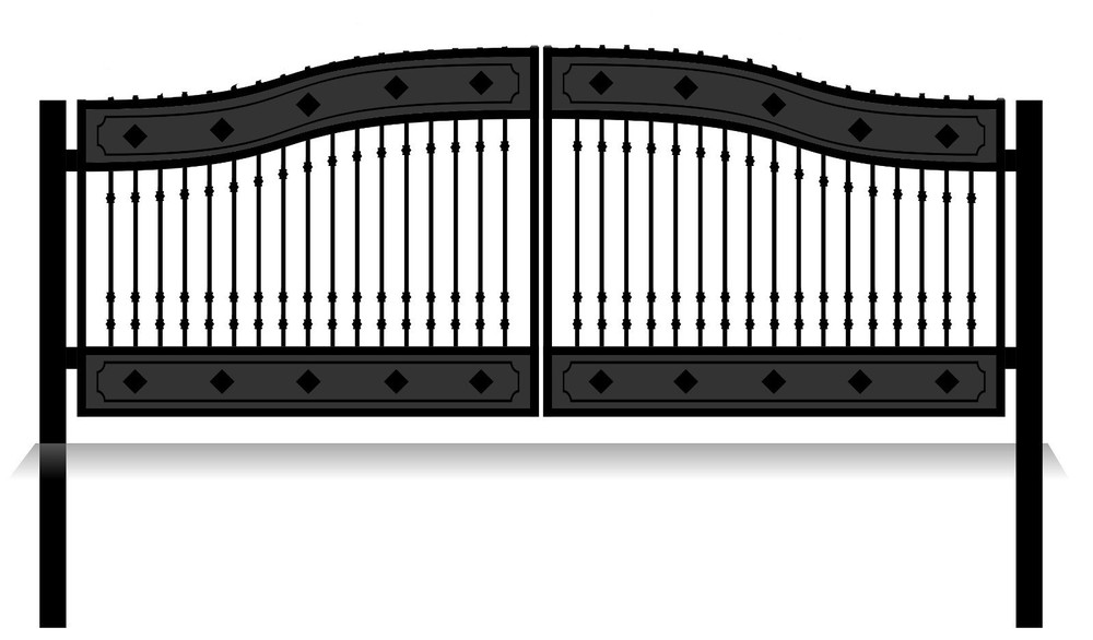 Custom Steel Driveway Gate - 18' x 8'H