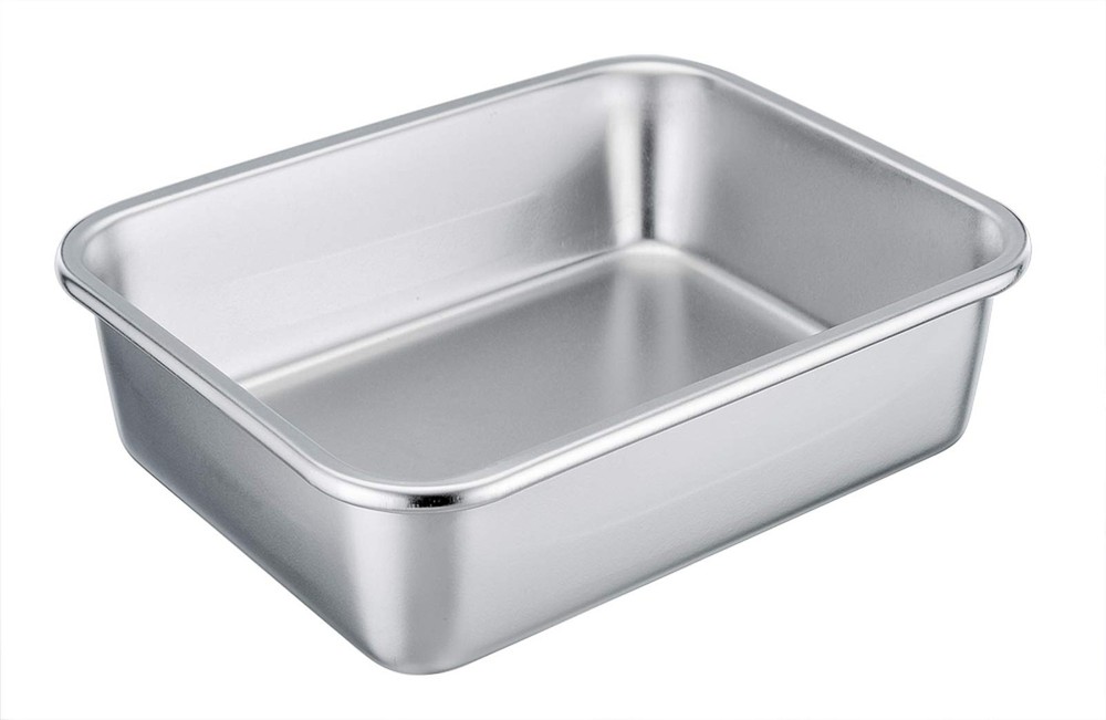 Rectangular Cake Pan Brownie Stainless Steel Lasagna Casserole Baking