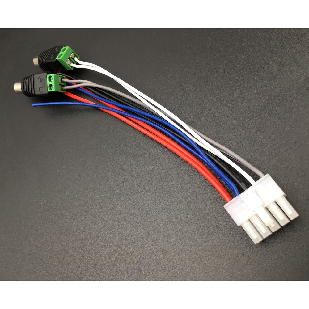 1pc Power Input Speaker Wire Harness 10 Pin Plug RCA Compatible with Dual...
