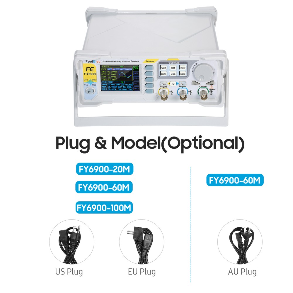 100MHz Function Signal Generator 300MSa/s DDS Dual-channel Frequency Meter I9D7