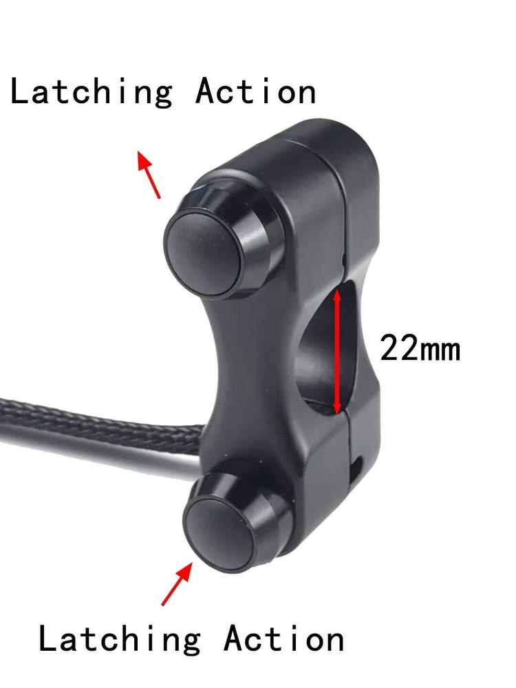ATV Motorcycle Waterproof Handlebar Switch Push Button Switch 7/8 22mm Univer...
