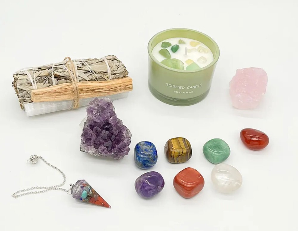 Healing Candle Stone Set X2