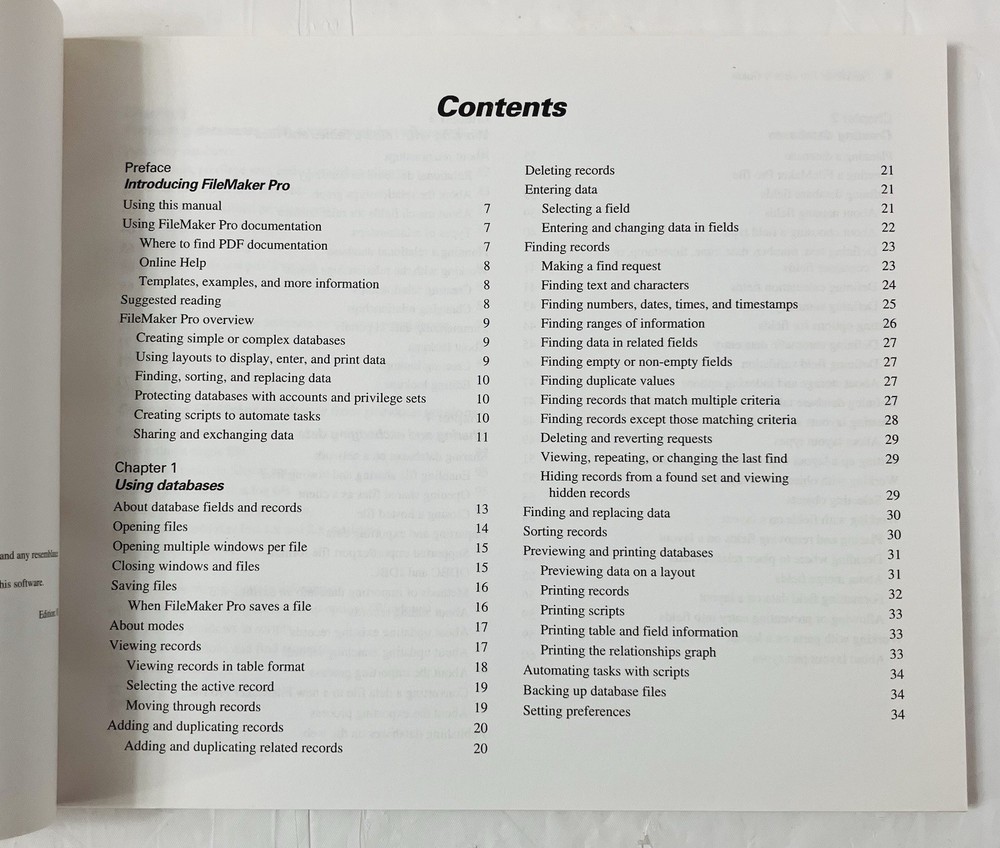 File Maker Pro 7 Getting Started Guide | Vintage User Manual Only | No Software