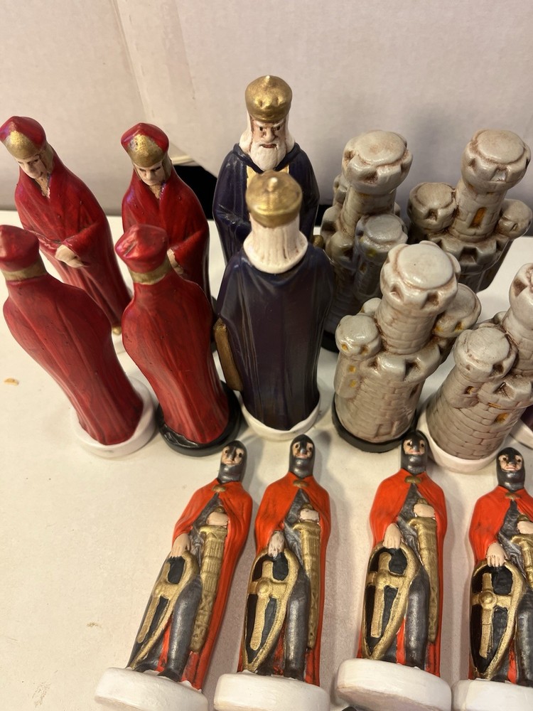 Hand Painted China Pottery Chess Set