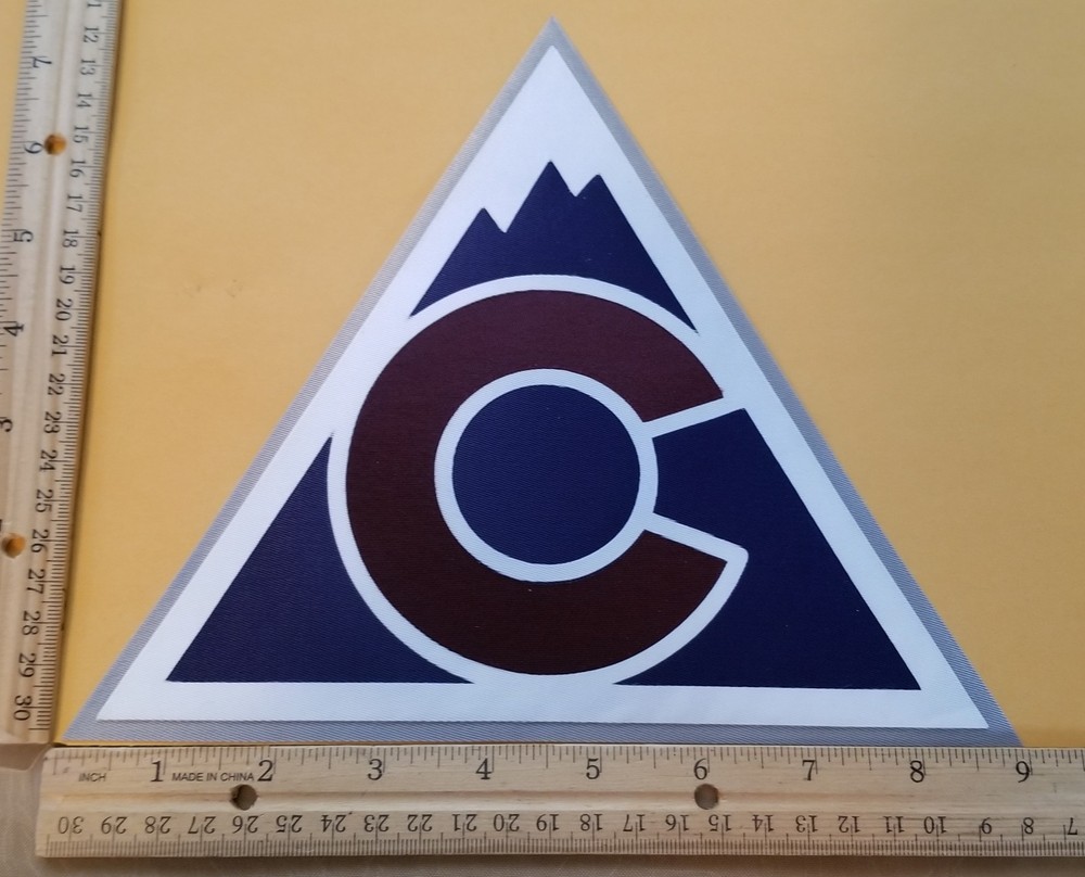 HUGE COLORADO AVALANCHE IRON-ON PATCH - 7.5" x 9"