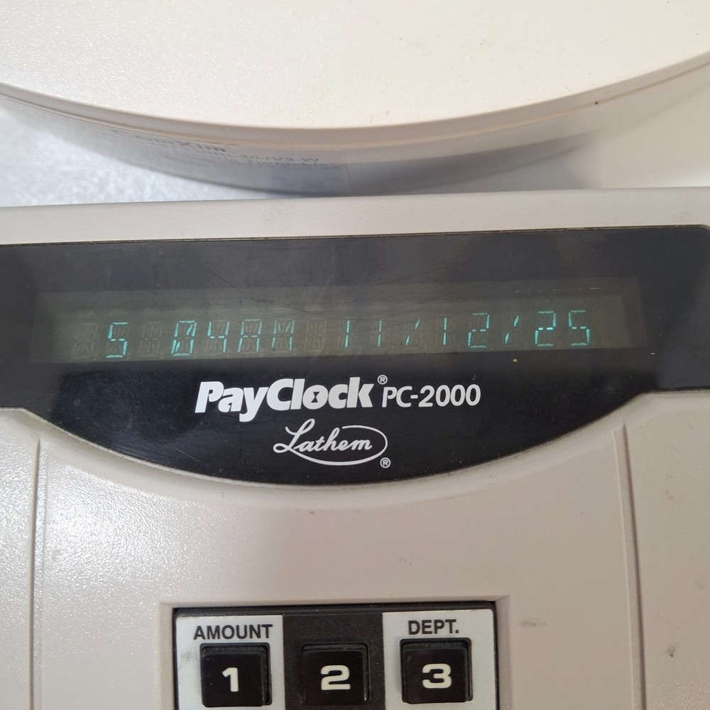 Lathem PayClock PC-2000 Time Clock System – Legacy Payroll Terminal Tested