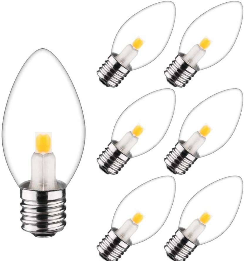 LED Night Light Bulb – C7 E12 LED Bulbs – Candelabra Light Bulbs, 0.6 6 Pack