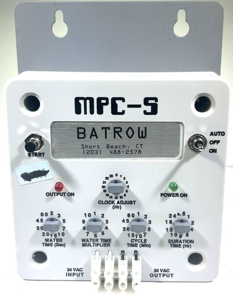 MPC-S Batrow 24VAC Manual Precision Irrigation Controller • New