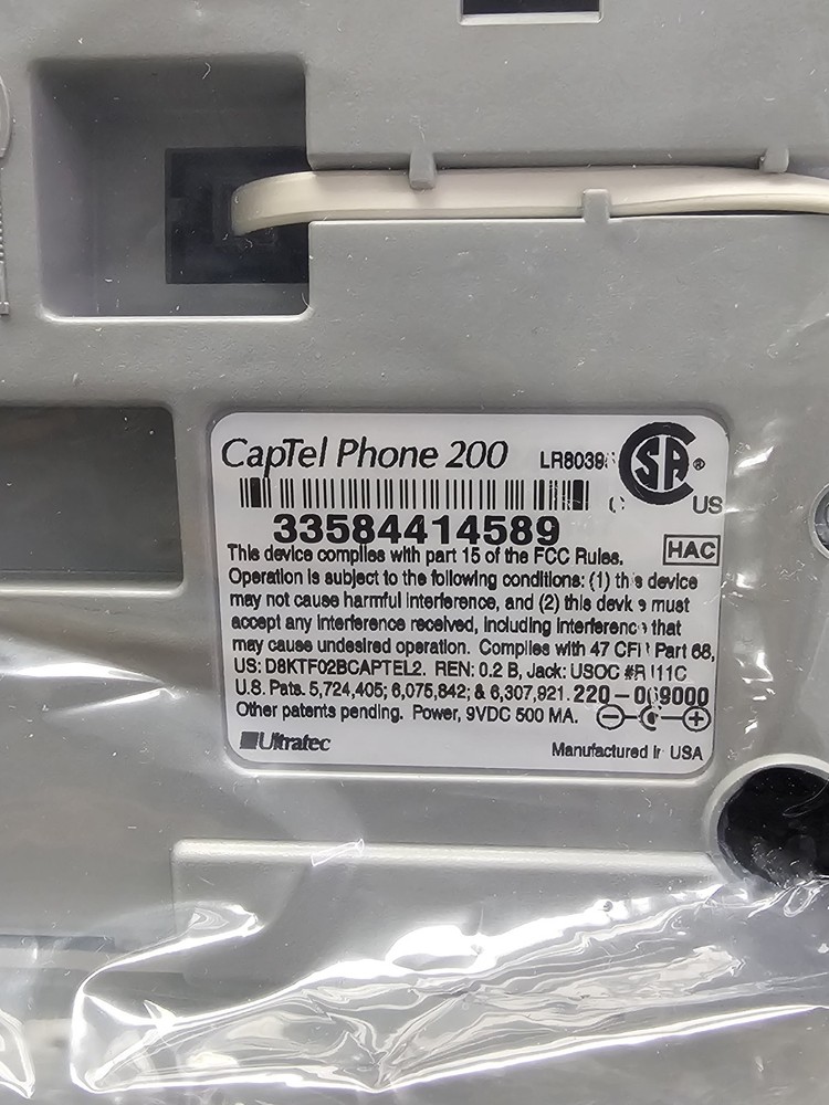 CapTel 200 Caption Telephone, Brand New Open Box.