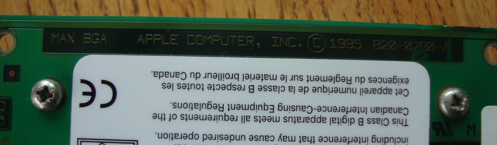 Apple 820-0780-A Processor Card - See Description for Condition