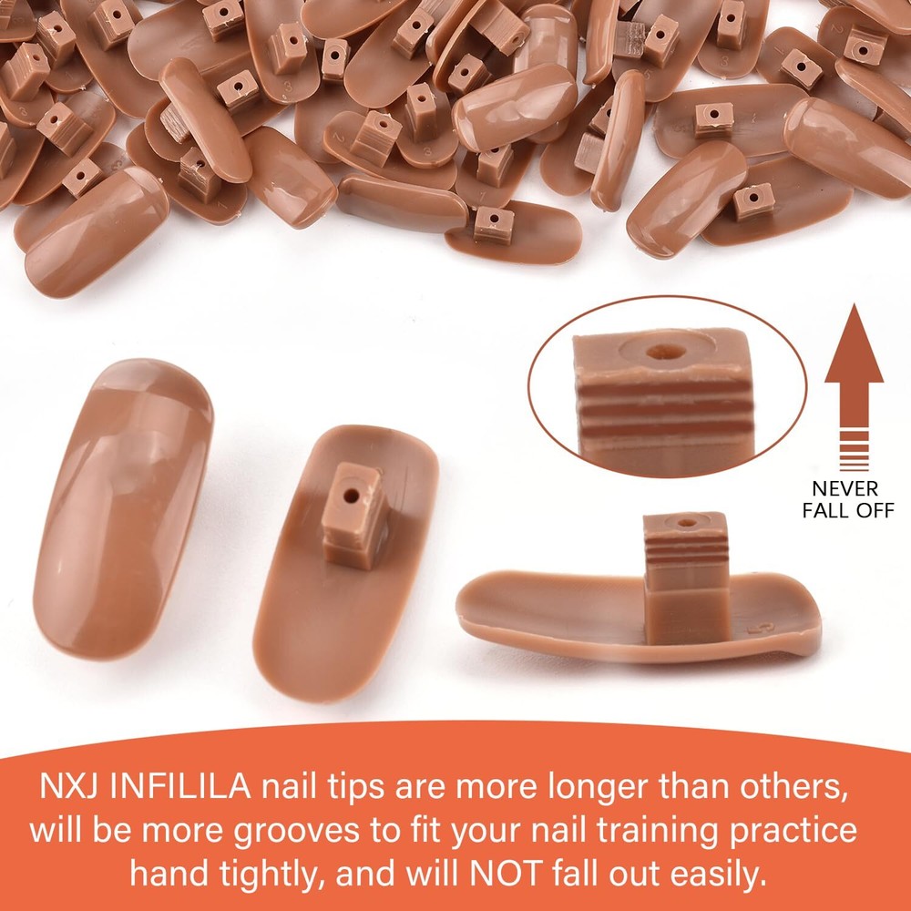 Practice Hand for Acrylic Nails Nail Practice Hand Nail Trainning Hand Flexib...