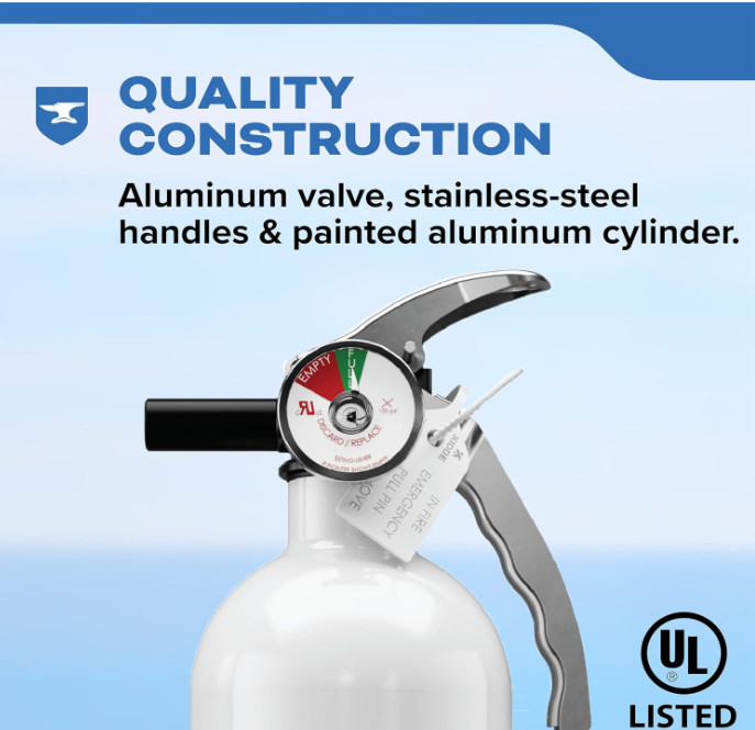 2 Pack Kidde Boat Fire Extinguishers, Single-Use 1A10BC, Reliable Safety