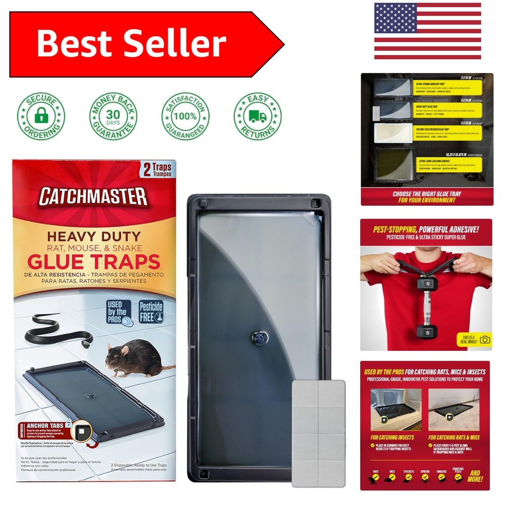 Heavy Duty Rat & Mouse Glue Traps - 2 Pack Sticky Putty Pests Control Solution