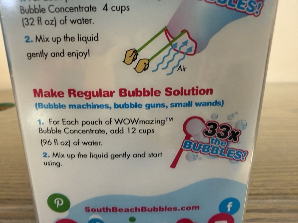 WOWmazing Giant Bubble Concentrate Solution Individual Packs
