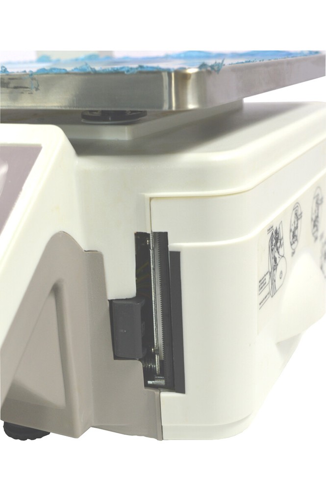 110V 30lb Computing Scale with Thermal Label Printer English Panel