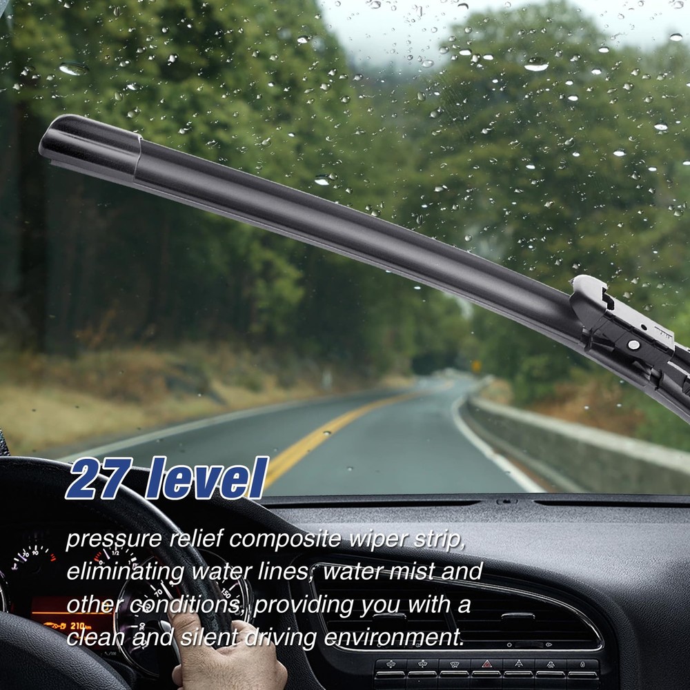 28" Silicone Windshield Wiper Blades Replacement for Ford Models 20132020