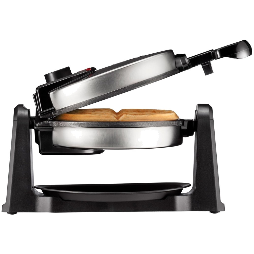 Space Saving Waffle Maker, Locking Lid, Stainless Steel