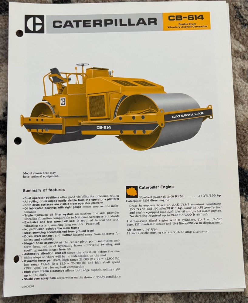 Caterpillar CAT CB-614 Roller Brochure AMIL25