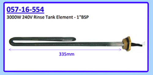 3000W 240V RINSE TANK ELEMENT - 1''BSP 057-16-554