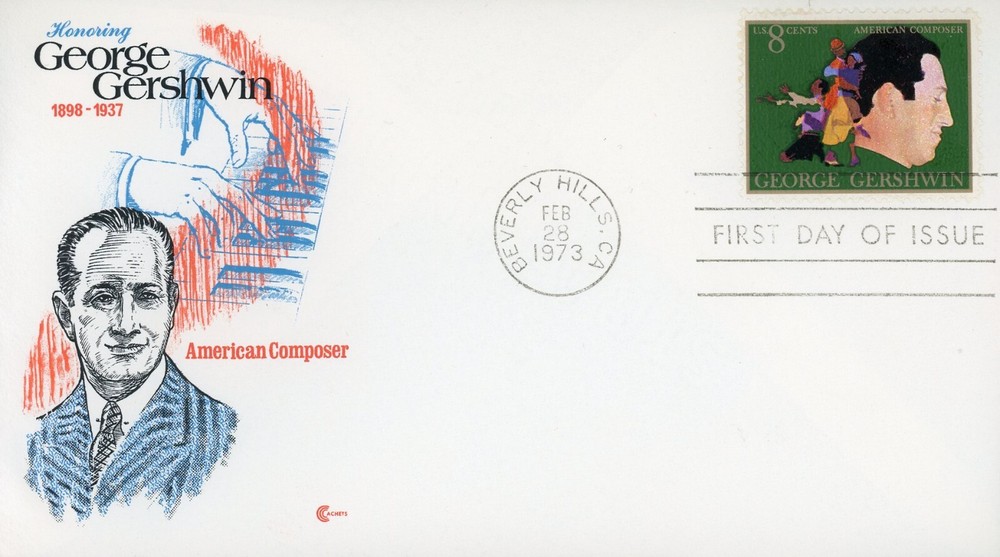 US 1484 FDC Gershwin Cover Craft Insert