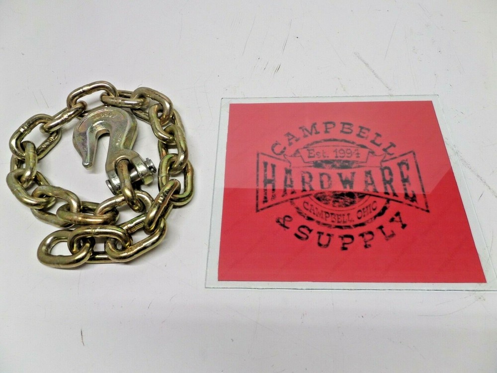 Auto Body Frame Machine Pull Chain 3/8" x 4' Grade 70 with 3/8" Grab Hook