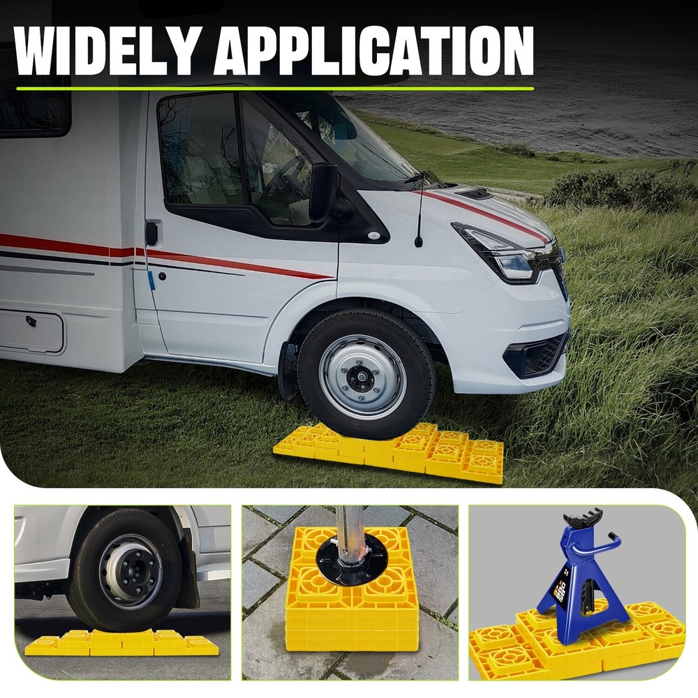 8.54"x 8.54"x 1" RV Leveling Blocks for Camper Cargo Bumper-Pull w/ Storage Bag