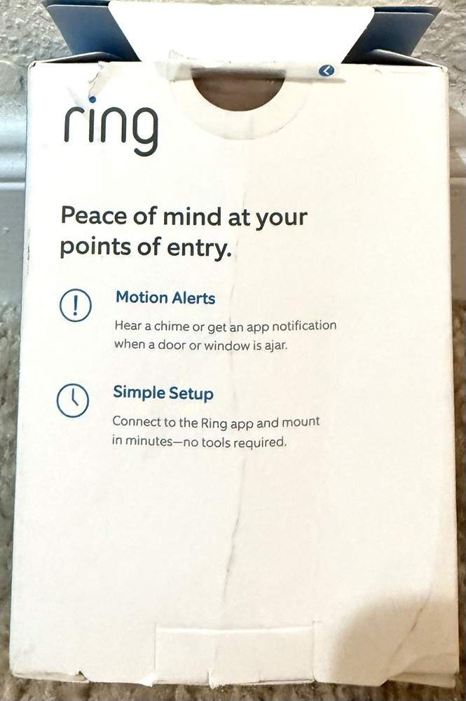 Ring Alarm Wireless Contact Sensor - 2nd Gen / White / 2 Pack / Open Box New