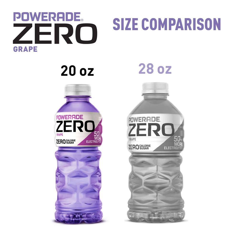 POWERADE Zero Grape Electrolyte Drink 20 oz 8 Pack