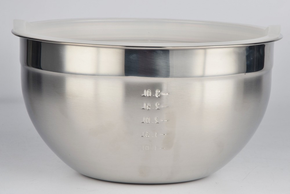 Stainless Steel Mixing bowl 3 Pcs set with lids/Stackable