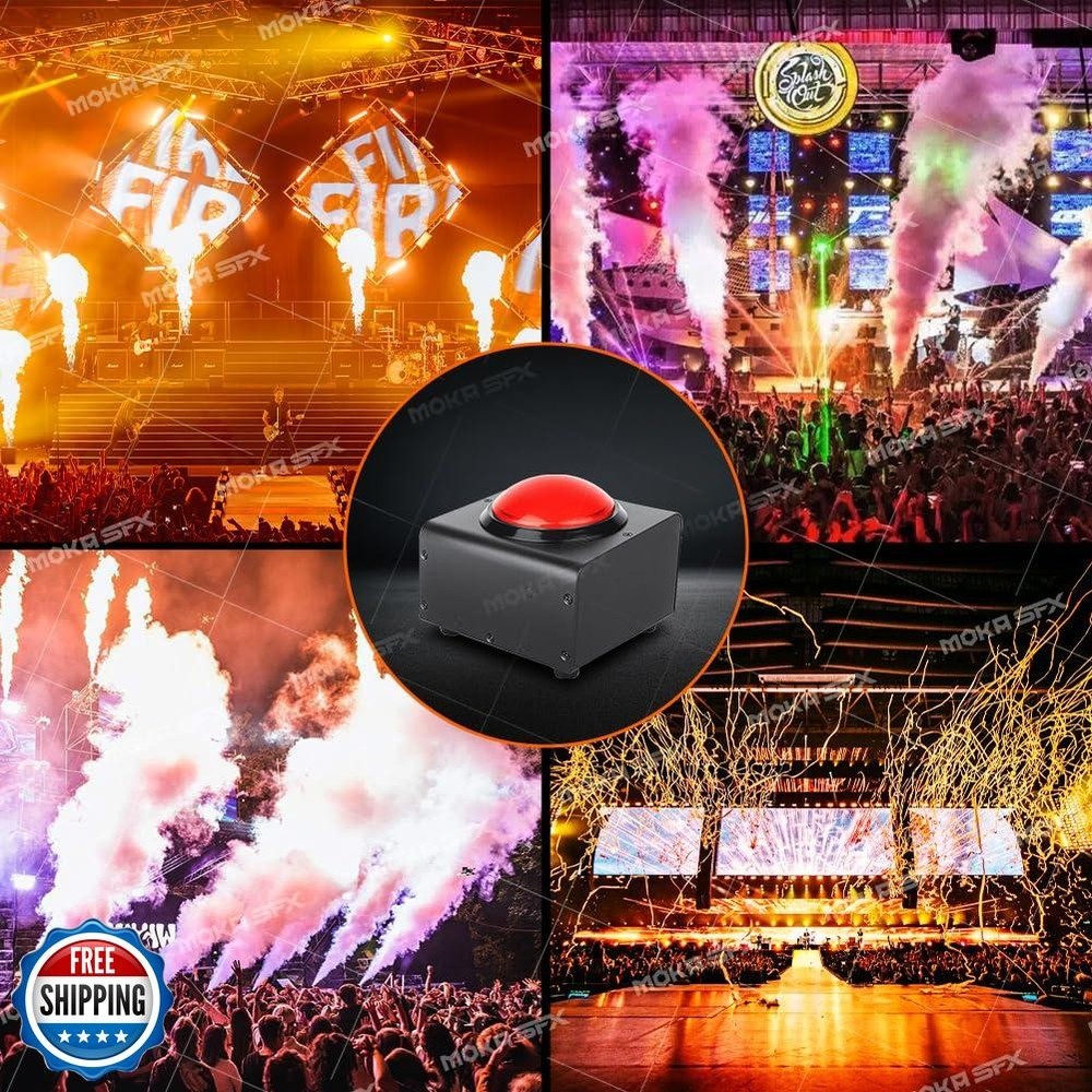 MOKA SFX Power Controller Red Button Mini Console Stage Effect Machine Portab