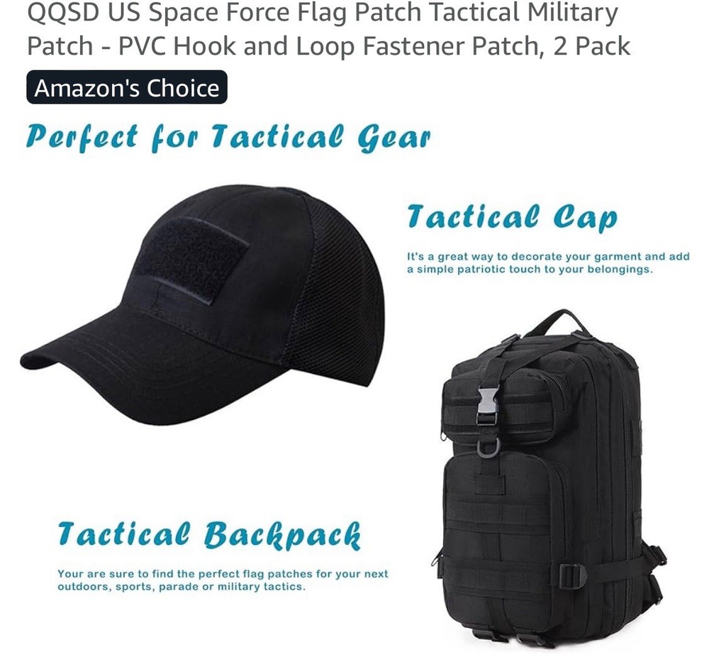 US Space Force Flag Patch Tactical Military Patch (2 pack)