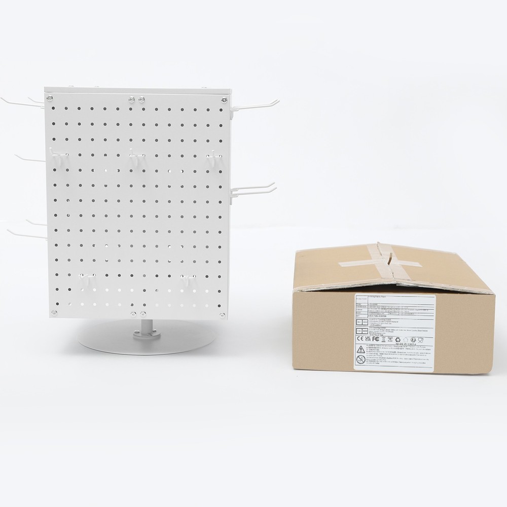 Pegboard Rotating Display Stand,4 Sided PegBoard Display, PegBoard Display Stand