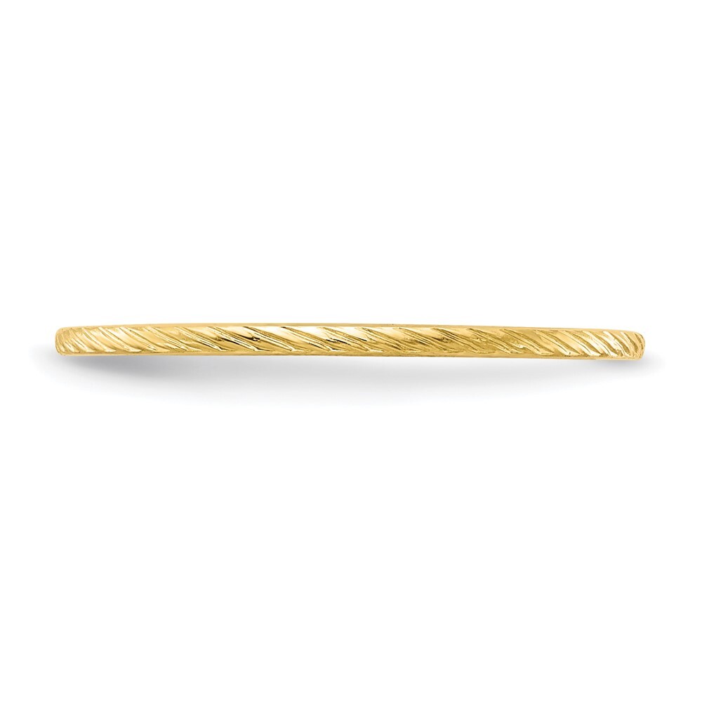 14K Yellow Gold Yellow Gold 1.2mm Twisted Wire Pattern Stackable Band Size 7