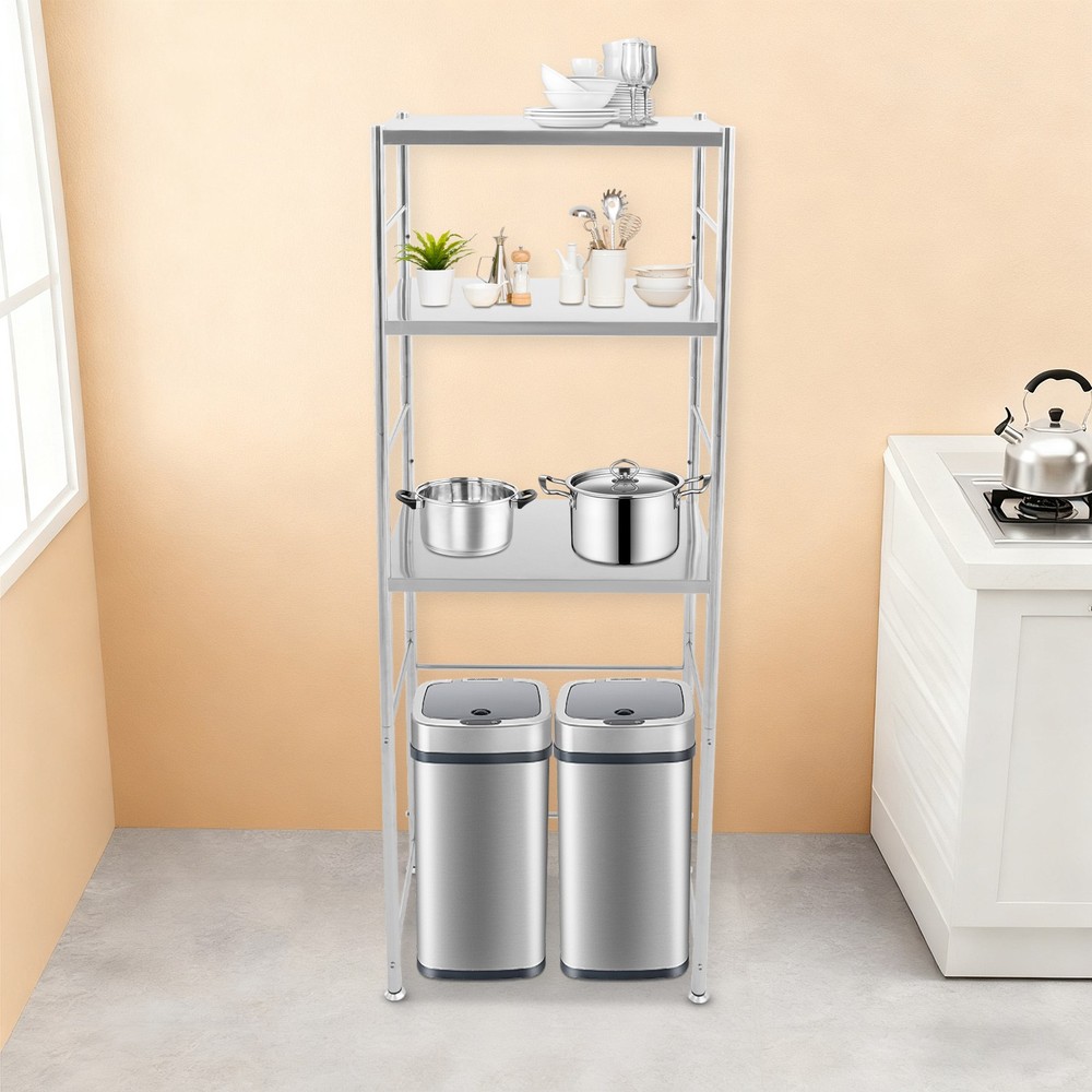 3-tier Stainless Steel Storage Shelf Kitchen Storage Shelves Storage Shelf