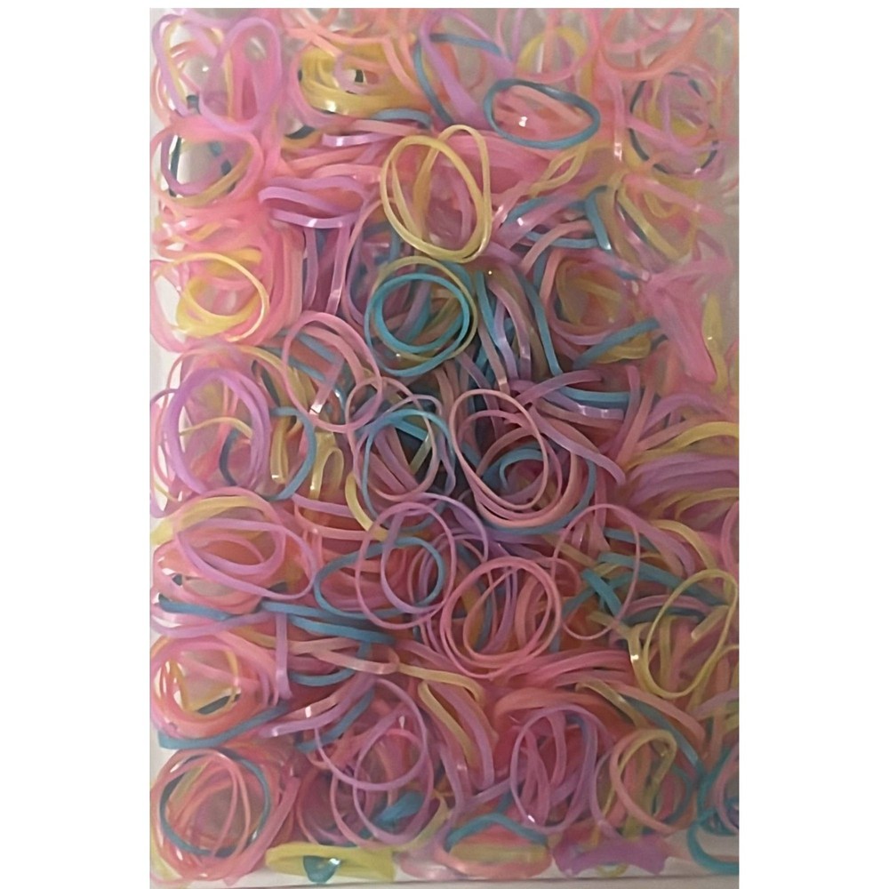 Small Assorted Color Hair Rubber Bands: 1 Pack