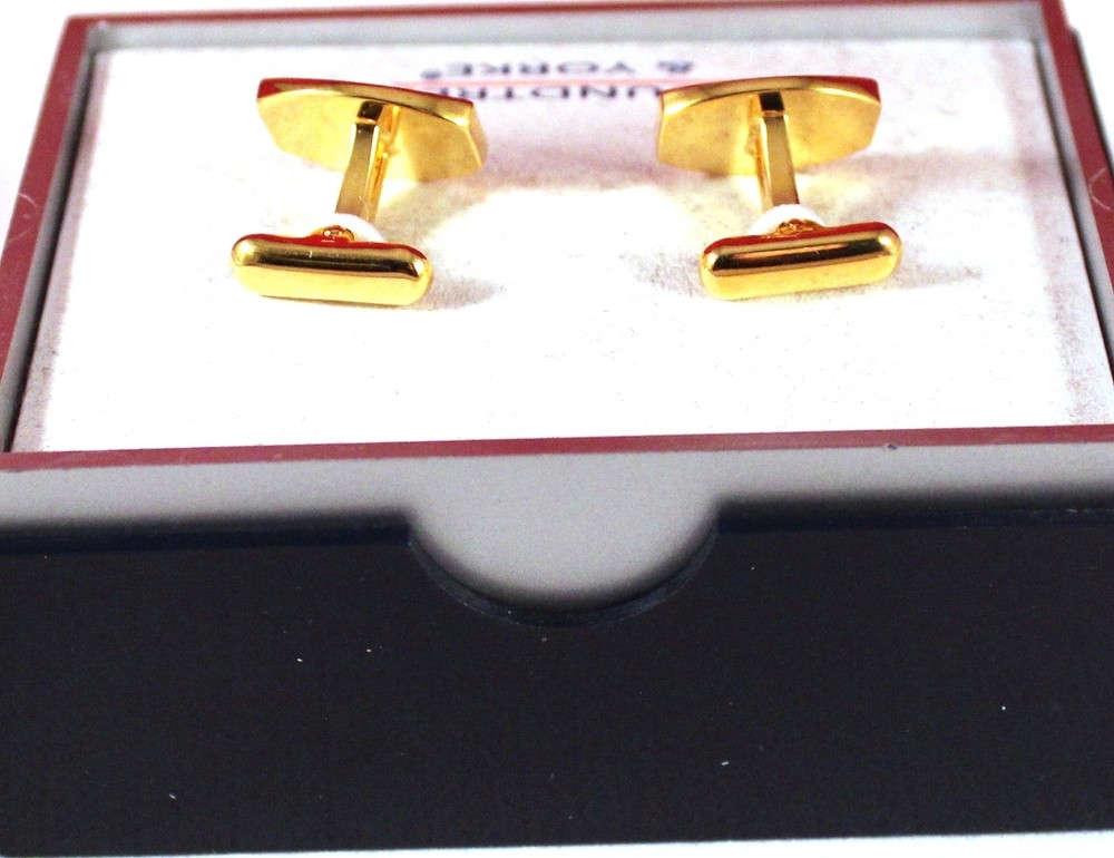 Very Nice 1" Brass Two-Tone Cufflinks
