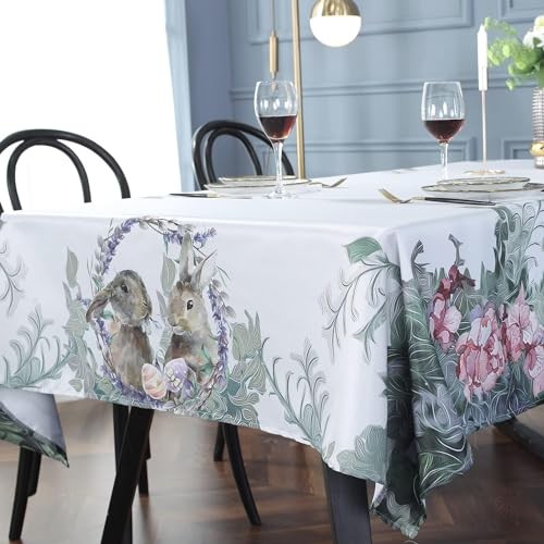SASTYBALE Mantel rectangular de Pascua de 60 x 120" x 60" (Rectangular) Oscuro