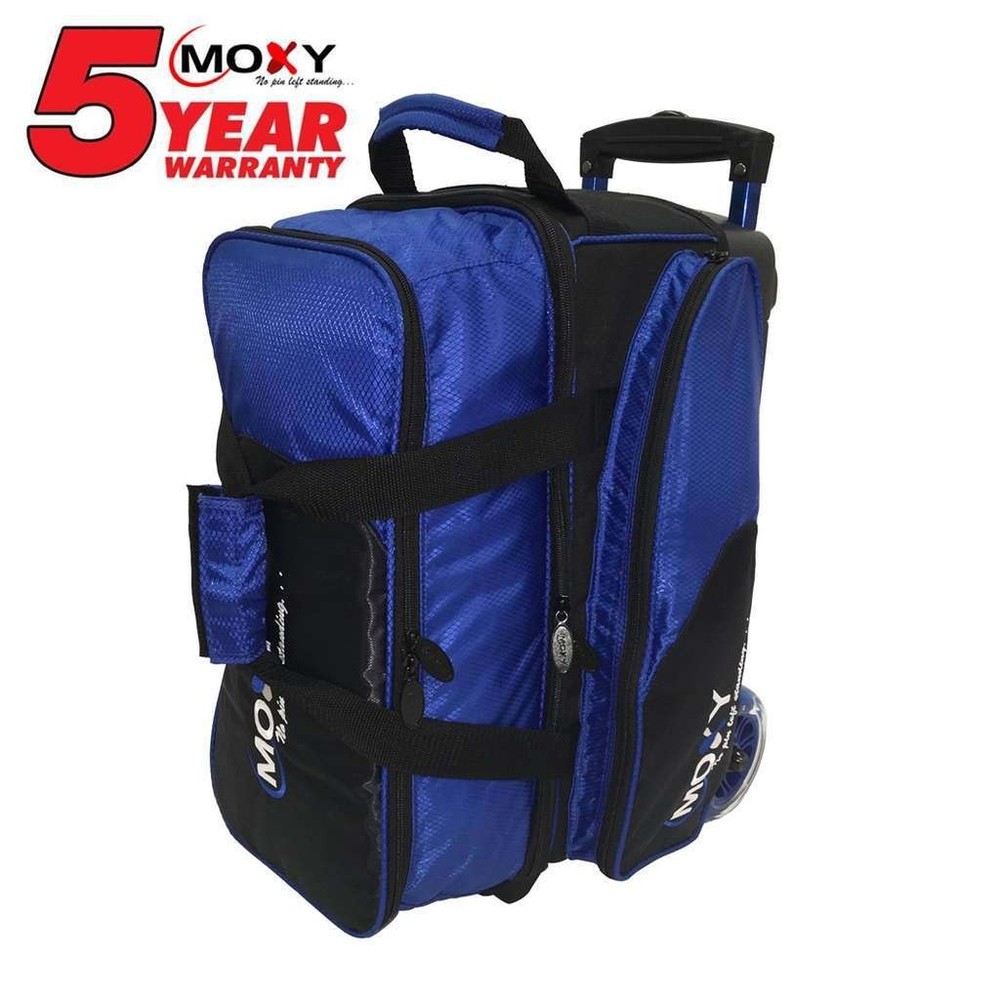 Moxy Blade Premium Double Roller Bowling Bag- Royal/Black