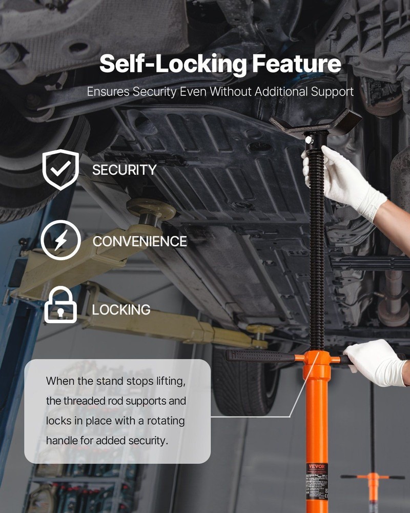 Secure Locking Feature Under Hoist Support Stand Steel Frame