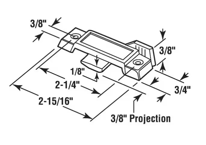 F2590 Window Sash Lock (White) 3/8" Latch Projection (6-Pack)