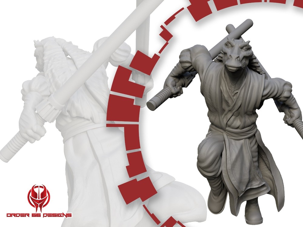 Star Wars Legion 3d printed Darth Jar Jar - Charging Pose - UNPAINTED