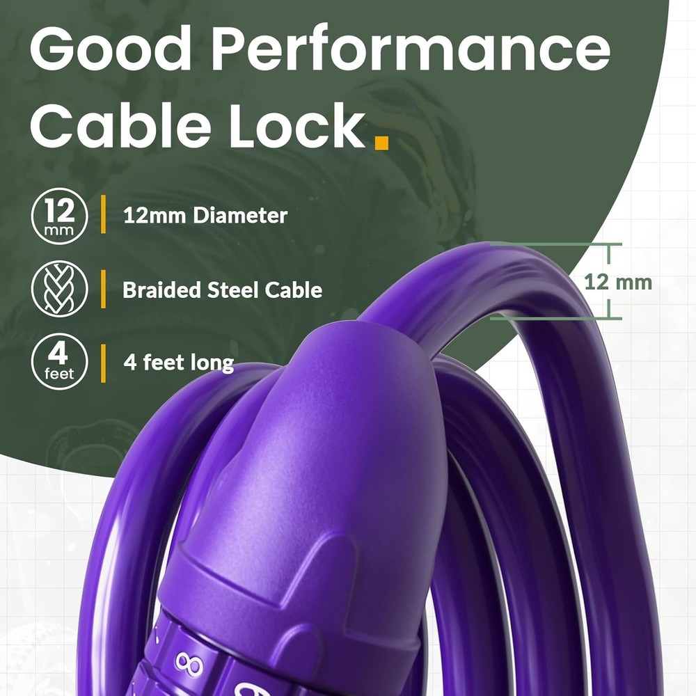 Titanker Bike Lock Cable with Combination Security