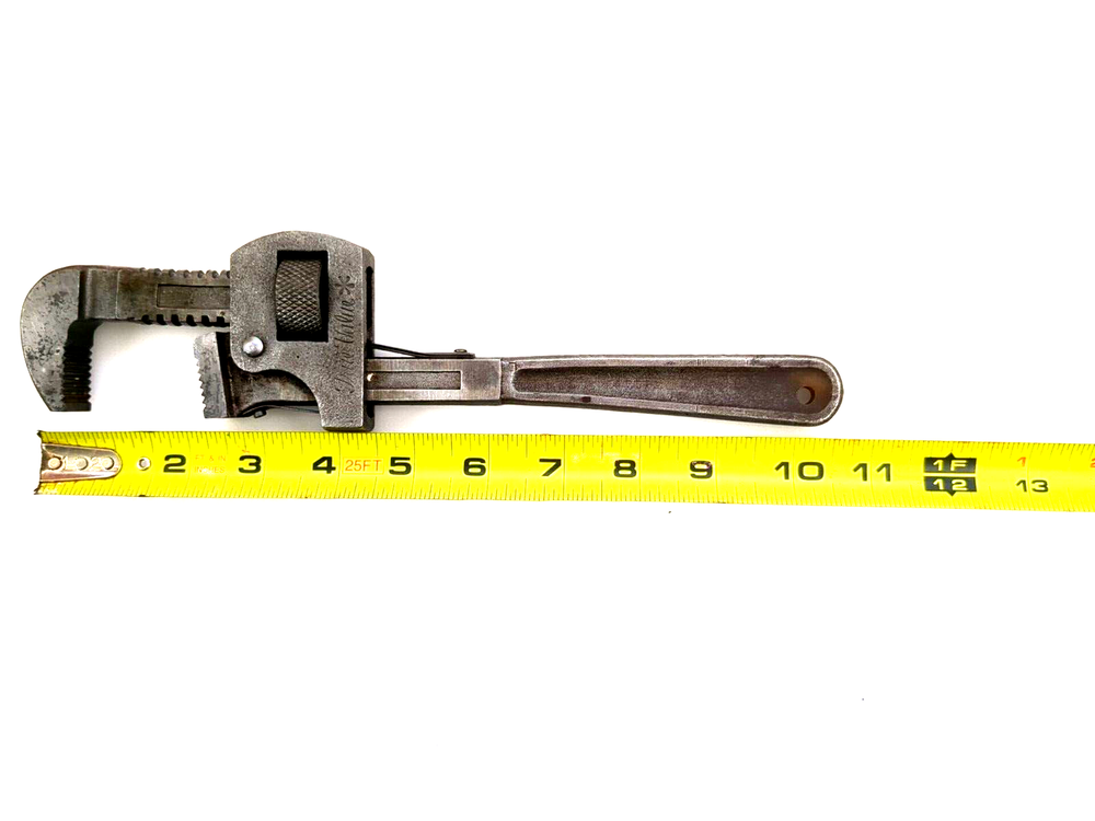 Vintage True Value Pipe Monkey Wrench Hand Tool Adjustable 10"